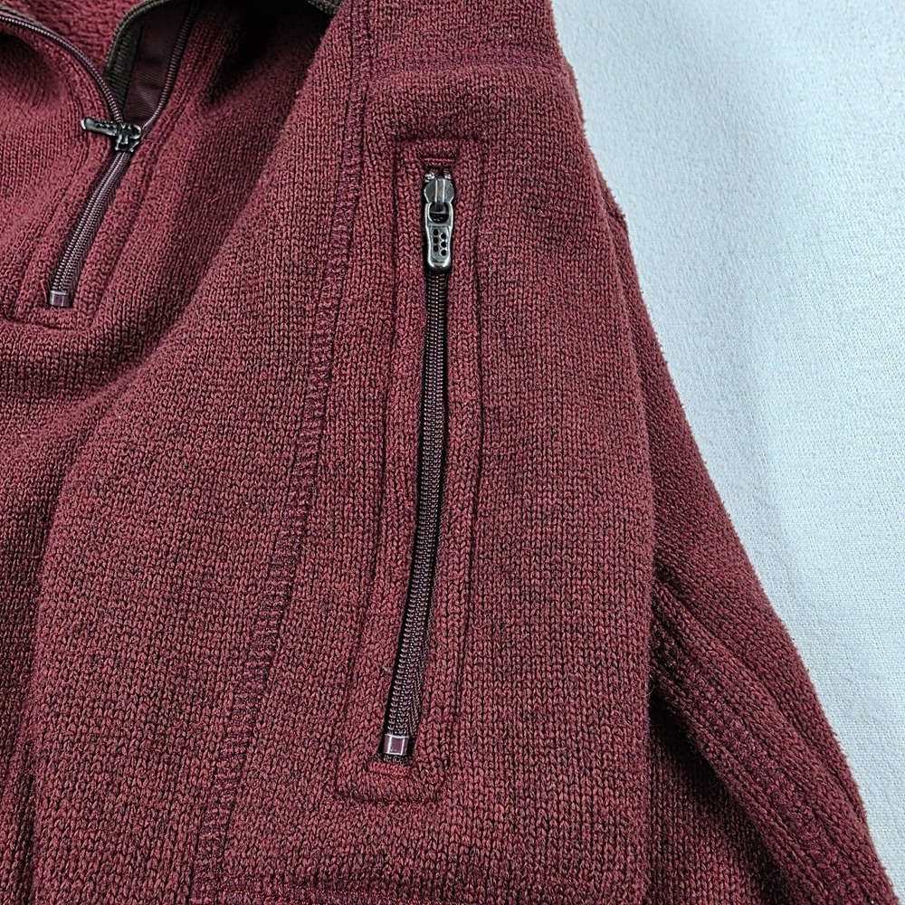 Patagonia Better Sweater 1/4 Zip Red Womens Medium 25617 Bergundy Red - Picture 8 of 9